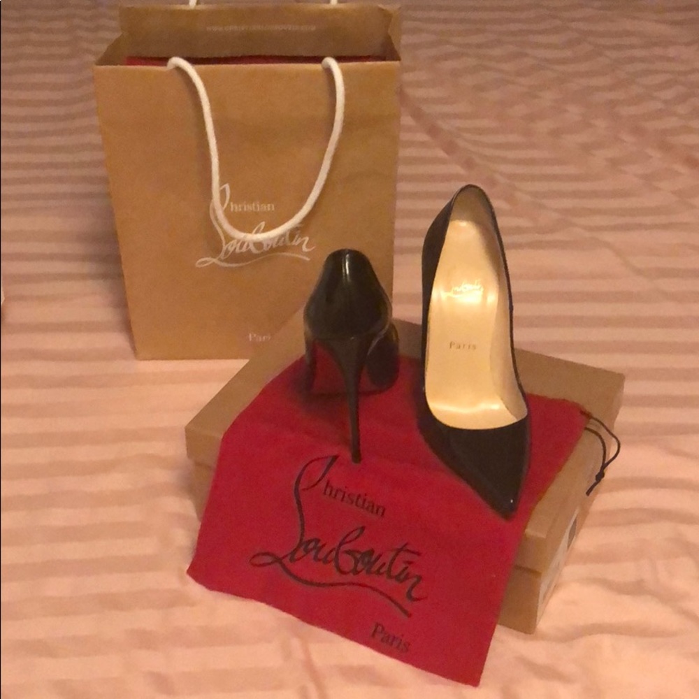 Christian Louboutin Black Patent So Kate